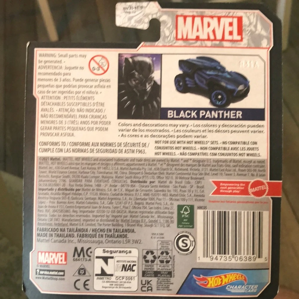 Hot Wheels Black Panther Character Car